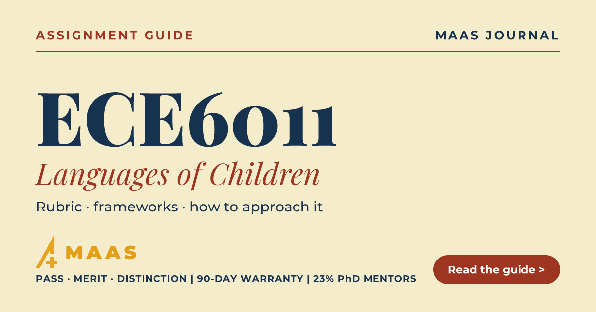 ECE6011 assignment: how do you approach Languages of Children?