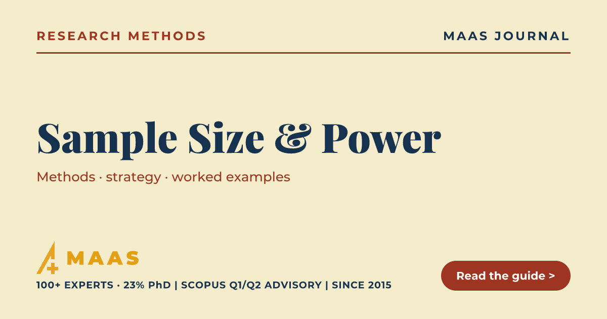 How do you calculate the sample size for a research study?